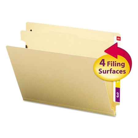 Made-To-Stick End Tab Classification Folder with 1 Divider, Manila - Size Letter MA3750230